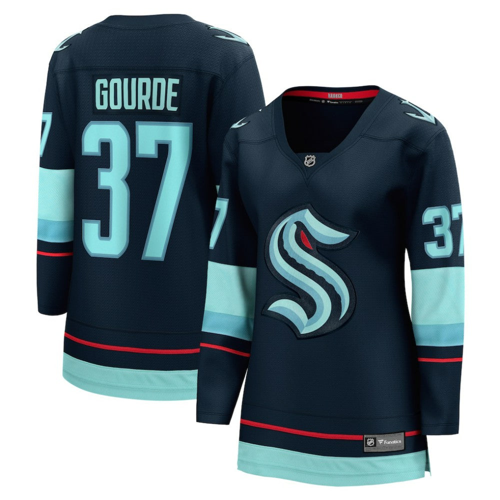 Yanni Gourde Seattle Kraken Fanatics Women's Home Breakaway Player Jersey - Navy - NHL