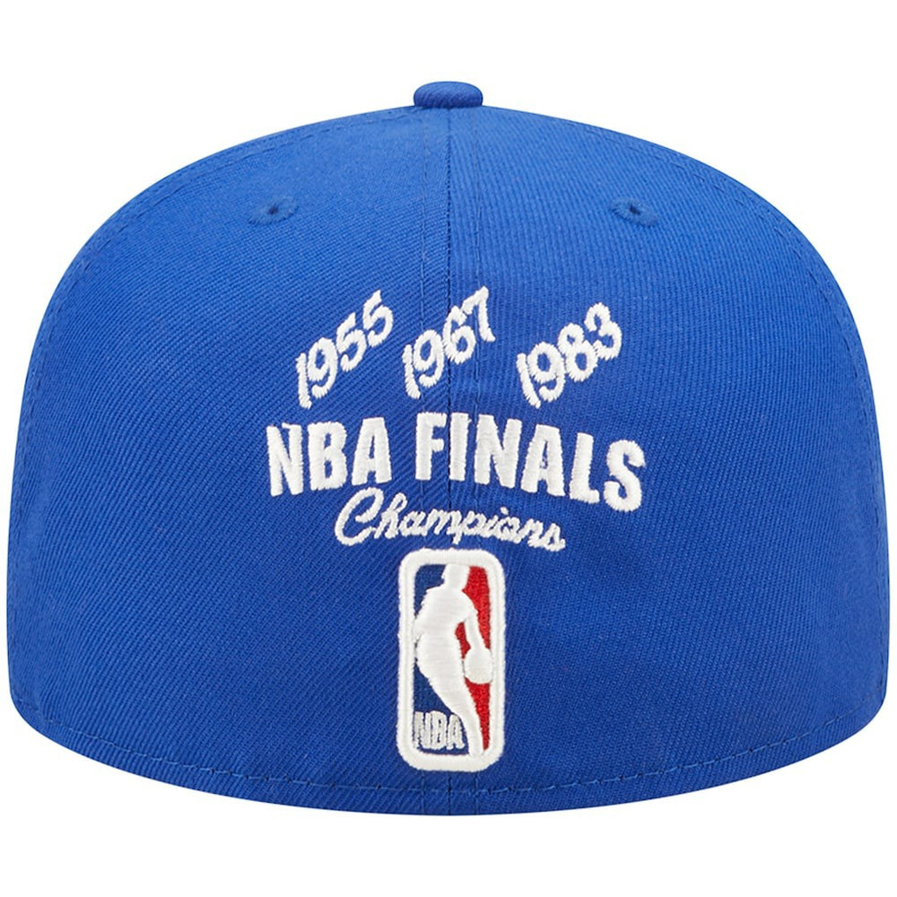 Philadelphia 76ers 3x NBA Finals Champions Crown 59FIFTY Fitted Hat Royal - NBA