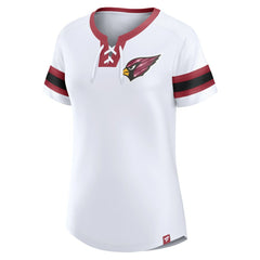 Arizona Cardinals Women's Sunday Best Lace-Up T-Shirt White | Fanatics
