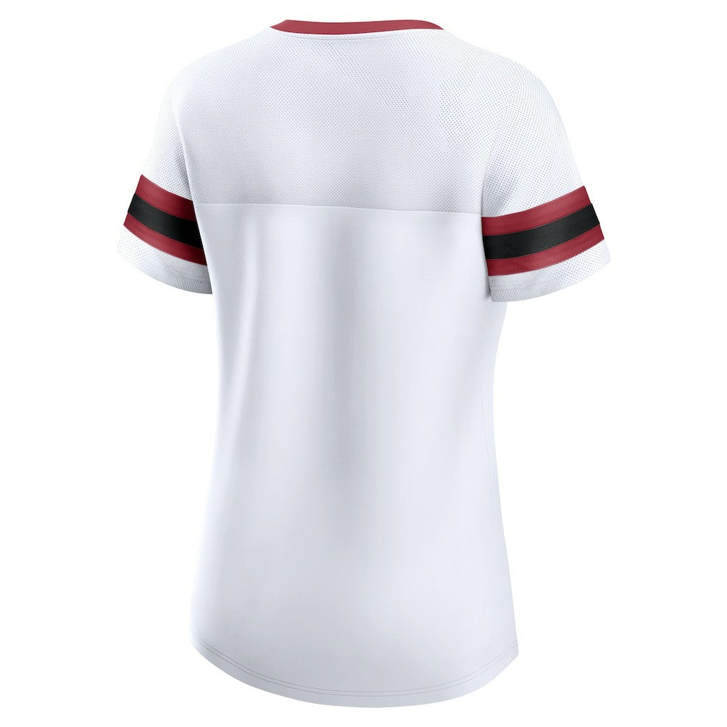 Arizona Cardinals Women's Sunday Best Lace-Up T-Shirt White | Fanatics