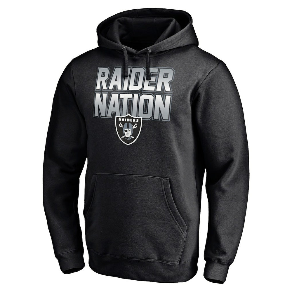 Las Vegas Raiders Hometown Collection Raider Nation Fitted Pullover Hoodie Black | Fanatics