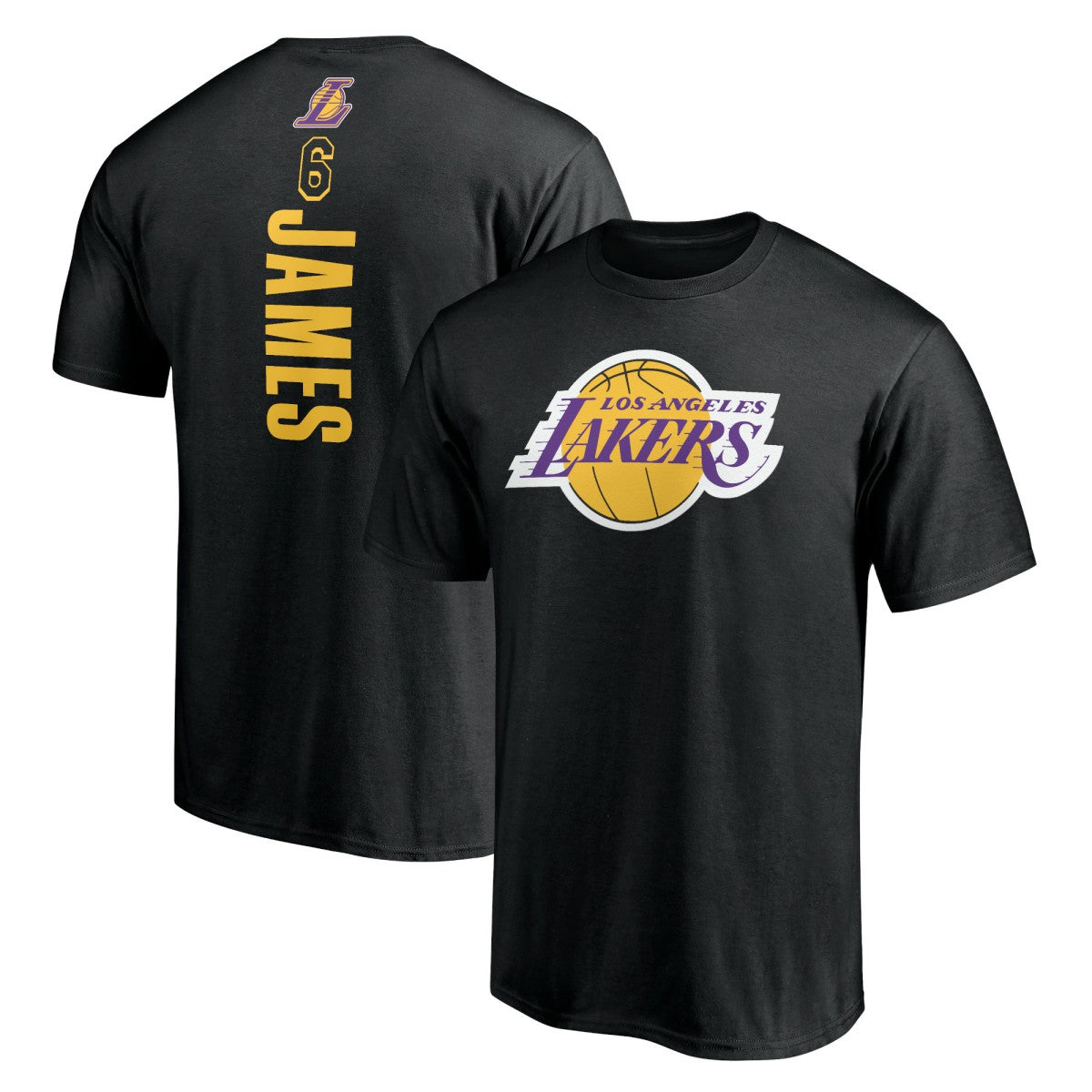 LeBron James Los Angeles Lakers #6 Playmaker Name & Number T-Shirt Black - NBA