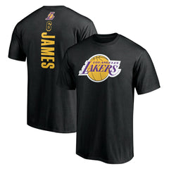 LeBron James Los Angeles Lakers #6 Playmaker Name & Number T-Shirt Black - NBA