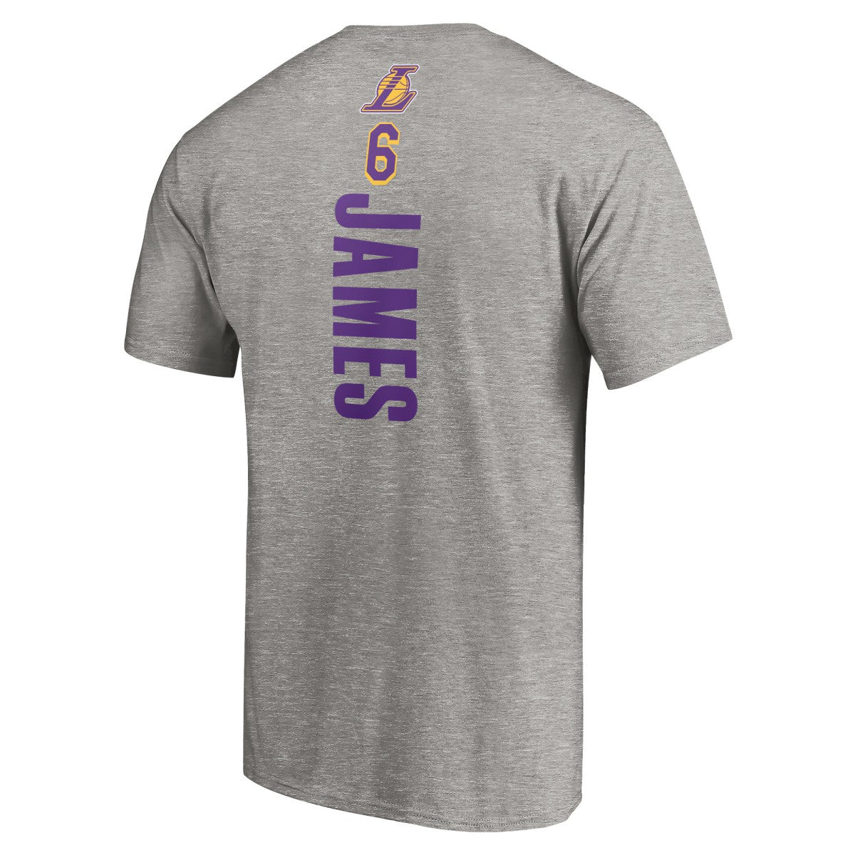 LeBron James Los Angeles Lakers #6 Playmaker Name & Number T-Shirt Heathered Gray - NBA