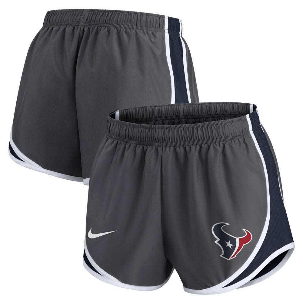 Houston Texans Women's Team Logo Performance Tempo Shorts Charcoal | Nike for Sale