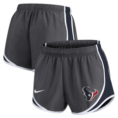 Houston Texans Women's Team Logo Performance Tempo Shorts Charcoal | Nike for Sale