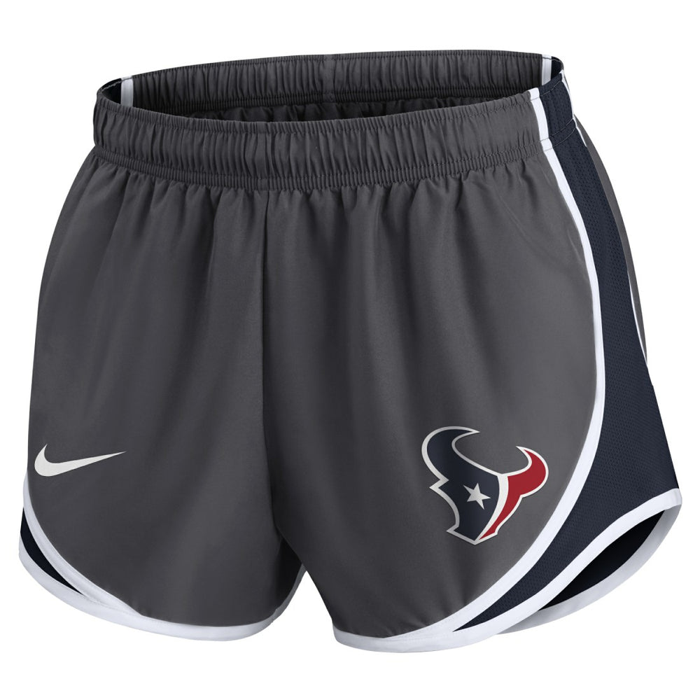 Houston Texans Women's Team Logo Performance Tempo Shorts Charcoal | Nike for Sale