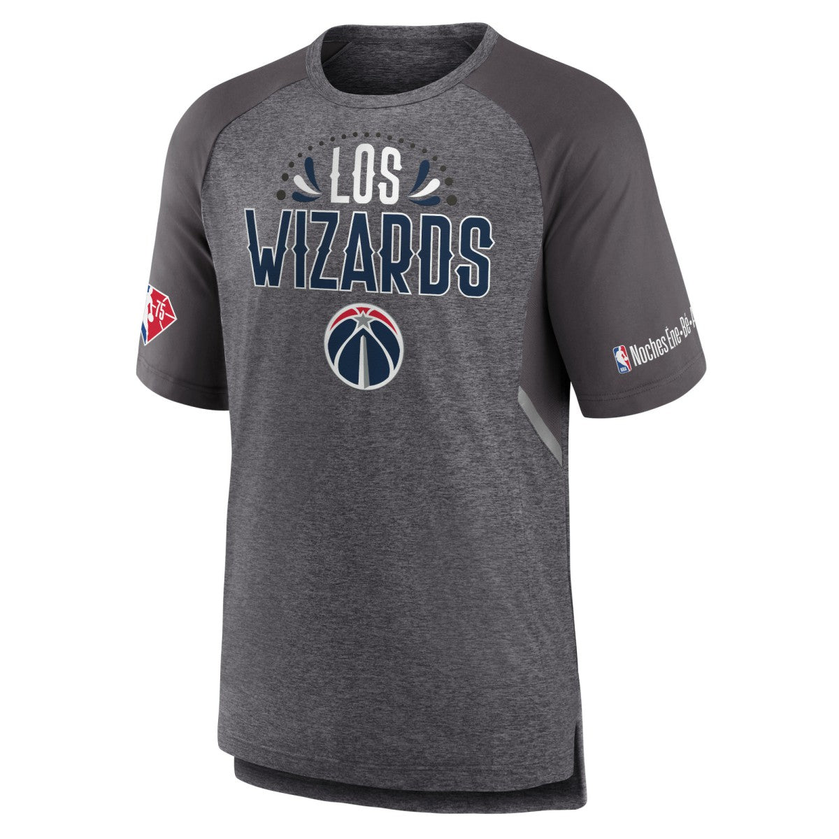 Washington Wizards 2022 Noches Ene-Be-A Core Shooting Raglan T-Shirt Heathered Gray - NBA