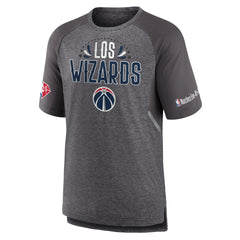 Washington Wizards 2022 Noches Ene-Be-A Core Shooting Raglan T-Shirt Heathered Gray - NBA