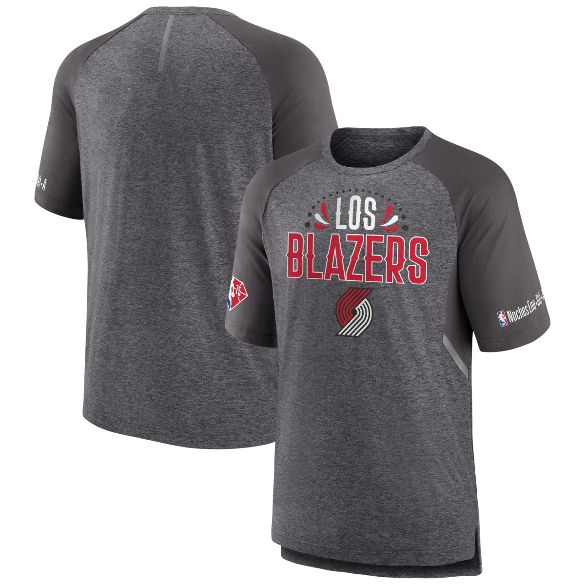 Portland Trail Blazers 2022 Noches Ene-Be-A Core Shooting Raglan T-Shirt Heathered Gray - NBA
