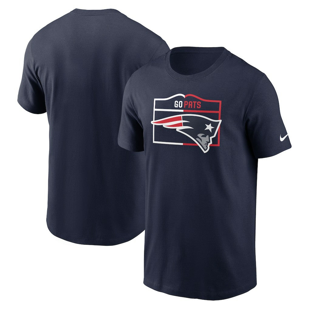 New England Patriots Essential Local Phrase T-Shirt Navy | Nike for Sale