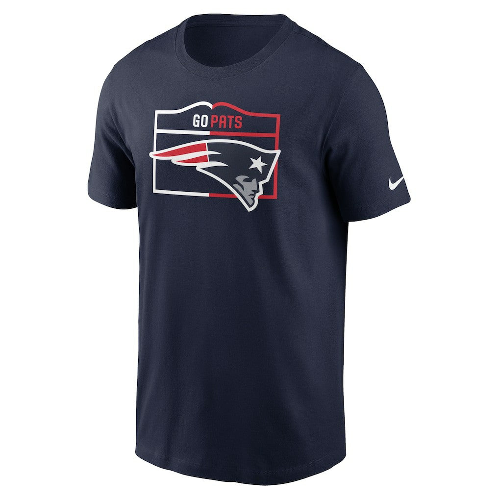 New England Patriots Essential Local Phrase T-Shirt Navy | Nike for Sale