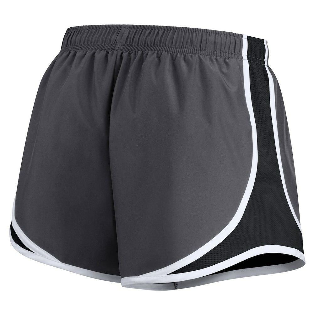 Las Vegas Raiders Women's Plus Size Logo Performance Tempo Shorts Charcoal | Nike for Sale