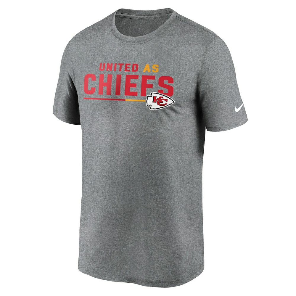 Kansas City Chiefs Legend Team Shoutout Performance T-Shirt Heather Gray | Nike for Sale