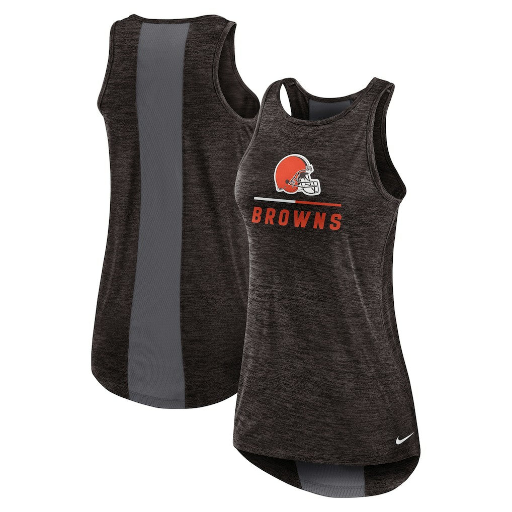 Cleveland Browns Women's High Neck Performance Tank Top Brown | Nike for Sale
