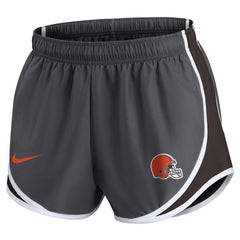 Cleveland Browns Women's Team Logo Performance Tempo Shorts Charcoal | Nike for Sale