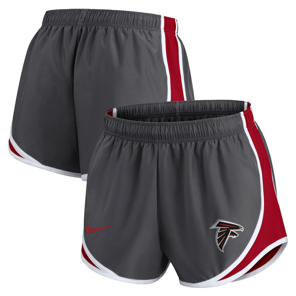 Atlanta Falcons Women's Team Logo Performance Tempo Shorts Charcoal | Nike for Sale