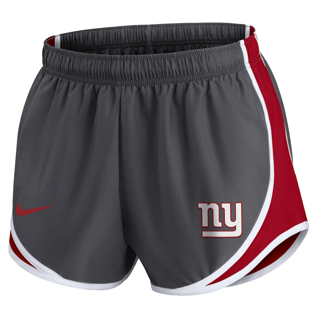 New York Giants Women's Team Logo Performance Tempo Shorts Charcoal | Nike for Sale