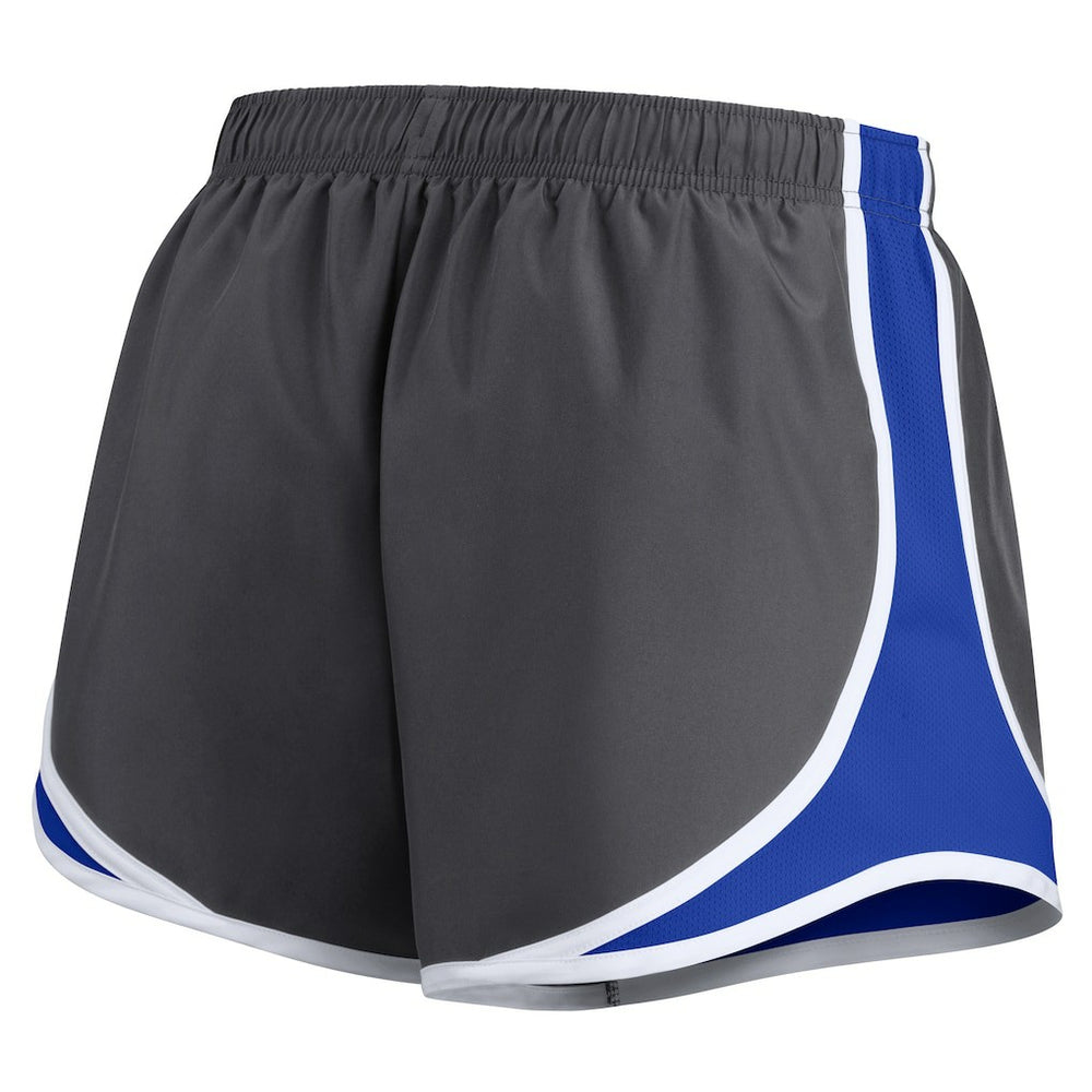 Los Angeles Rams Women's Team Logo Performance Tempo Shorts Charcoal | Nike for Sale