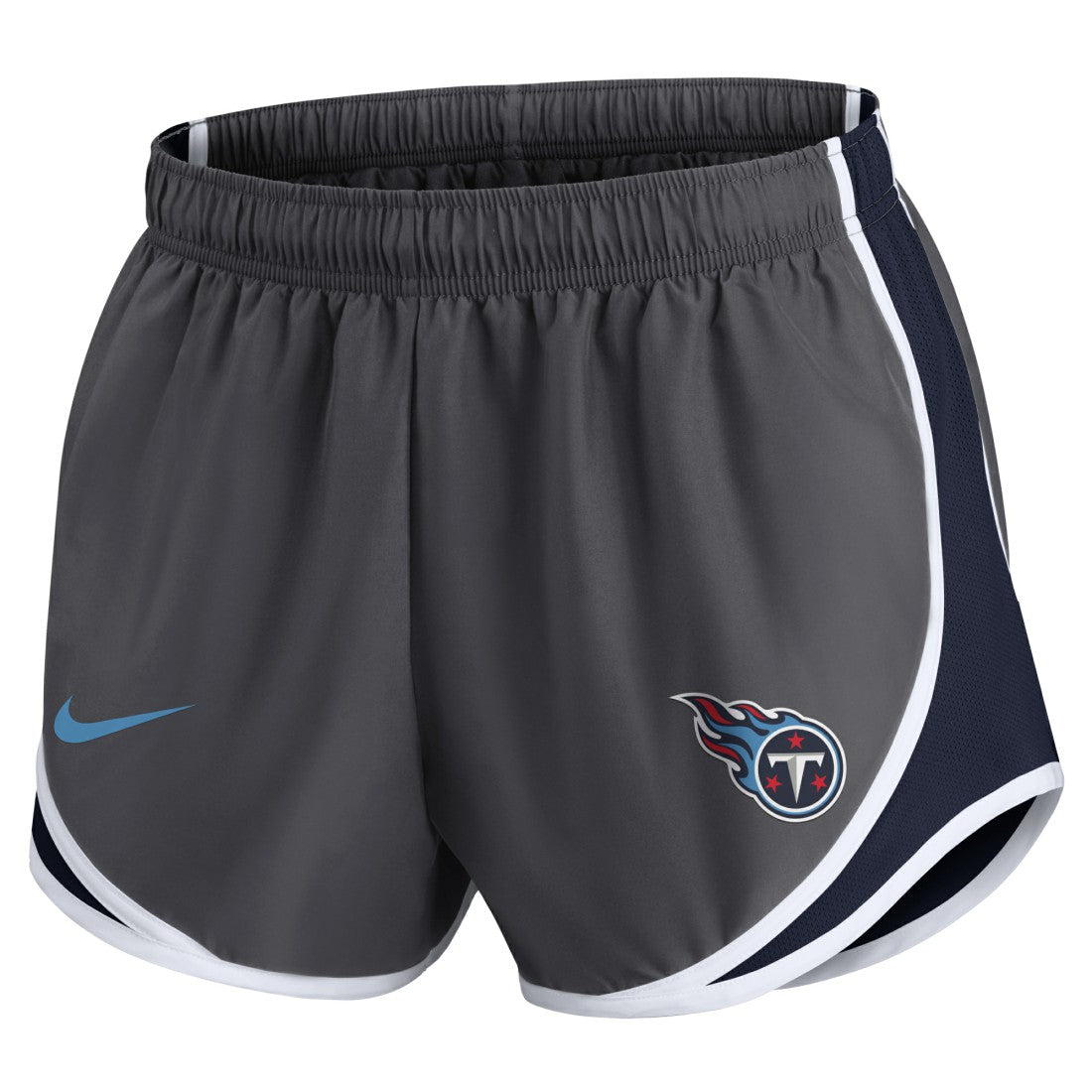 Tennessee Titans Women's Team Logo Performance Tempo Shorts Charcoal | Nike for Sale