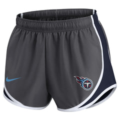 Tennessee Titans Women's Team Logo Performance Tempo Shorts Charcoal | Nike for Sale