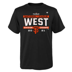 San Francisco Giants Youth 2021 NL West Division Champions Locker Room T-Shirt - MLB