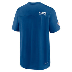 Indianapolis Colts Sideline Coach Chevron Lock Up Logo V-Neck Performance T-Shirt Royal | Nike for Sale