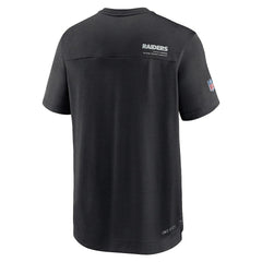Las Vegas Raiders Sideline Coach Chevron Lock Up Logo V-Neck Performance T-Shirt Black | Nike for Sale