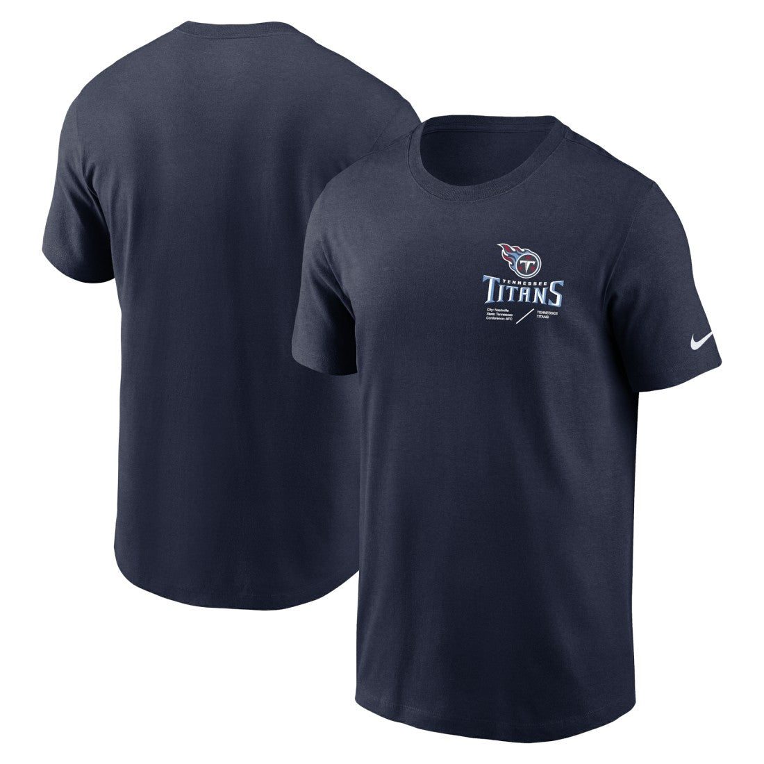 Tennessee Titans Sideline Infograph Lockup Performance T-Shirt Navy | Nike for Sale