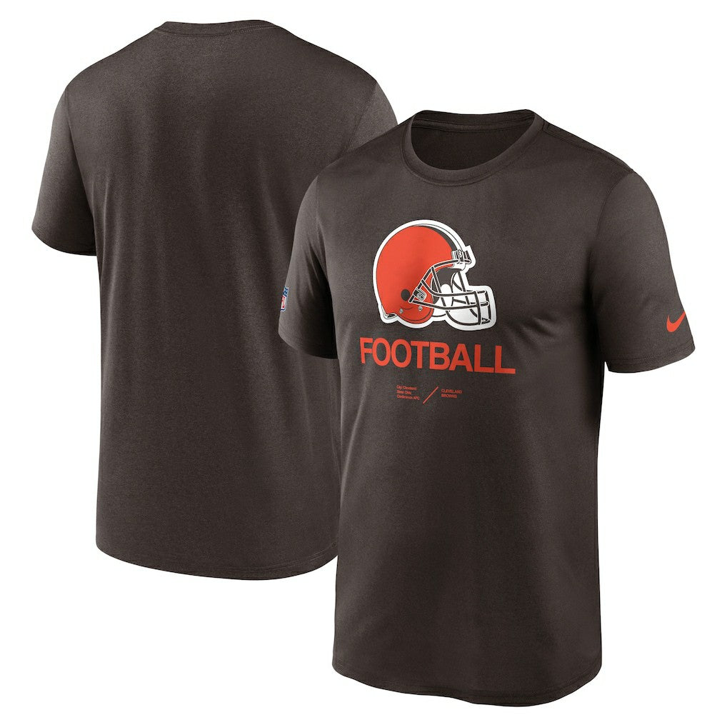 Cleveland Browns Sideline Infograph Performance T-Shirt Brown | Nike for Sale