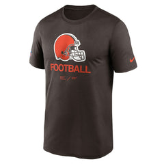 Cleveland Browns Sideline Infograph Performance T-Shirt Brown | Nike for Sale