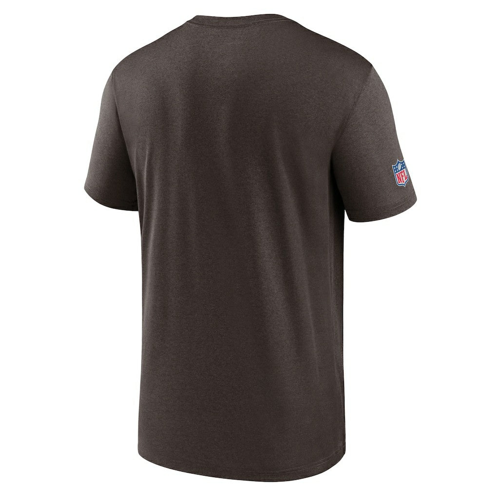 Cleveland Browns Sideline Infograph Performance T-Shirt Brown | Nike for Sale