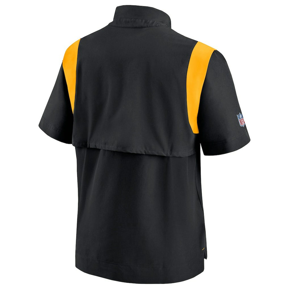 Pittsburgh Steelers Sideline Coaches Chevron Lockup Pullover Top Black | Nike for Sale