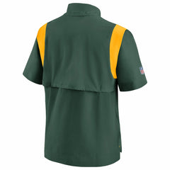 Green Bay Packers Sideline Coaches Chevron Lockup Pullover Top Kelly Green | Nike for Sale