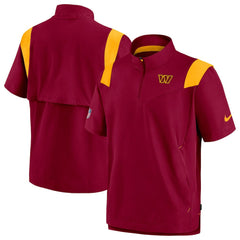 Washington Commanders Sideline Coaches Chevron Lockup Pullover Top Burgundy | Nike for Sale