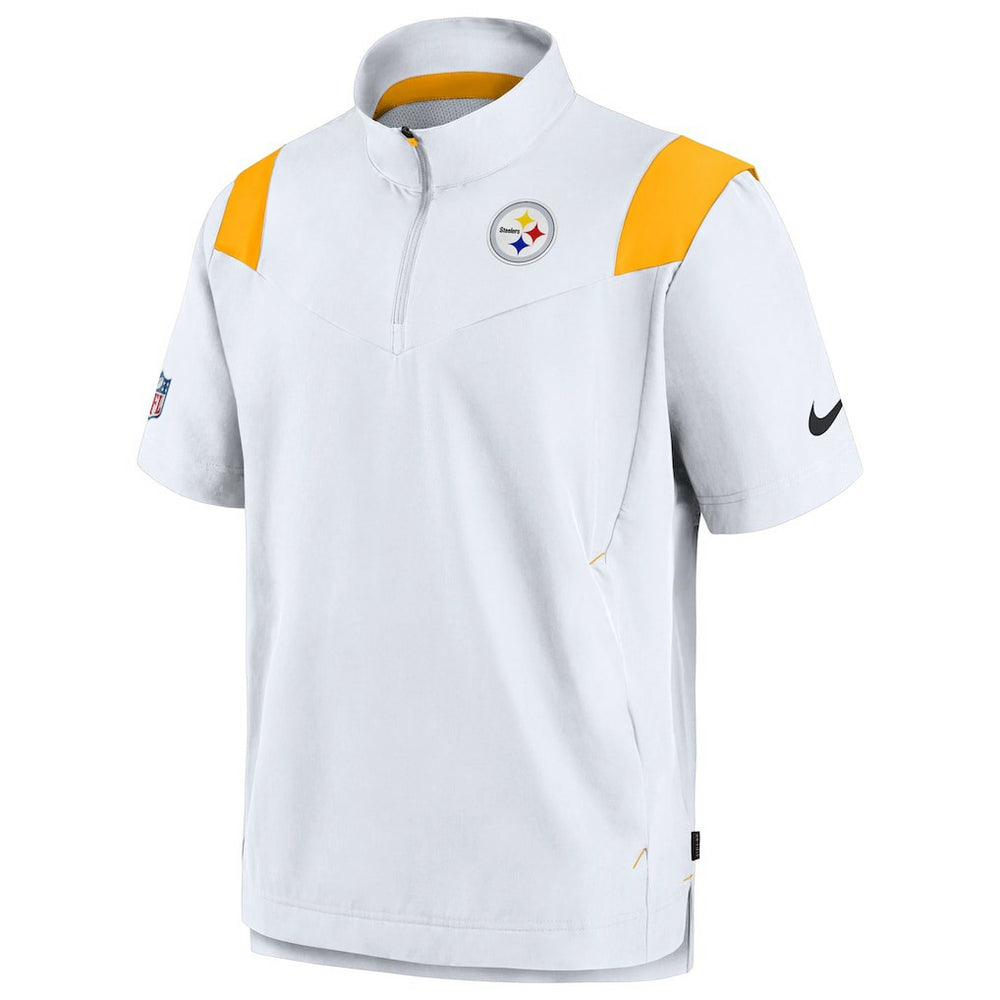 Pittsburgh Steelers Sideline Coaches Chevron Lockup Pullover Top White | Nike for Sale