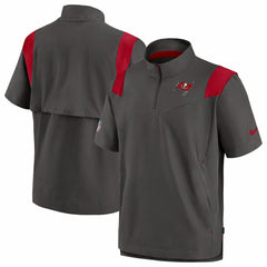 Tampa Bay Buccaneers Sideline Coaches Chevron Lockup Pullover Top Pewter | Nike for Sale