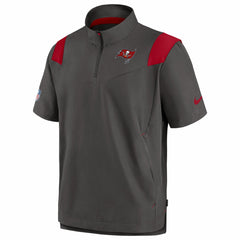 Tampa Bay Buccaneers Sideline Coaches Chevron Lockup Pullover Top Pewter | Nike for Sale
