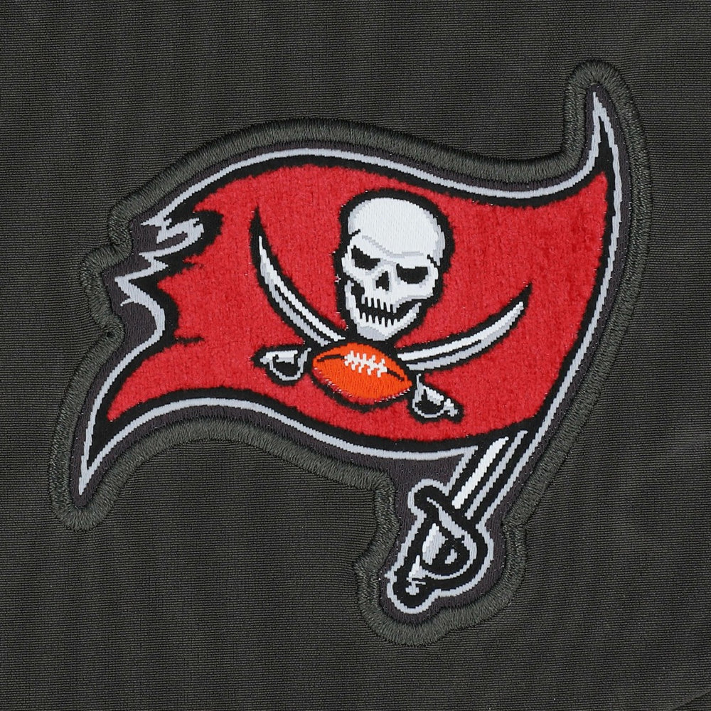 Tampa Bay Buccaneers Sideline Coaches Chevron Lockup Pullover Top Pewter | Nike for Sale