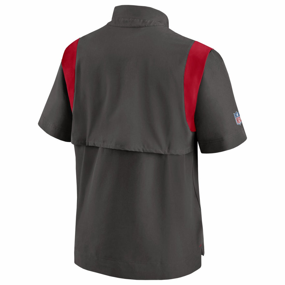 Tampa Bay Buccaneers Sideline Coaches Chevron Lockup Pullover Top Pewter | Nike for Sale
