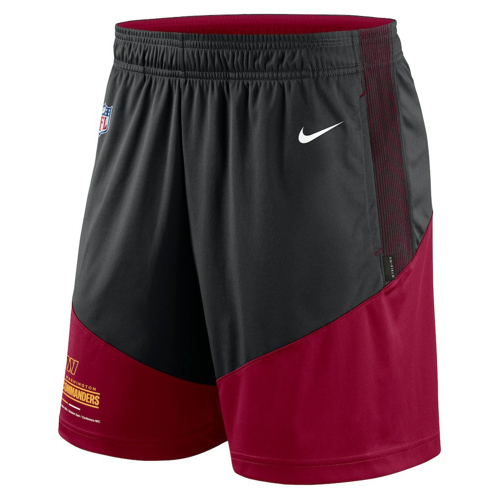 Washington Commanders Sideline Primary Lockup Performance Shorts Black/Burgundy | Nike for Sale