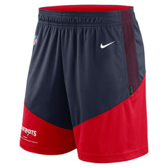 New England Patriots Sideline Primary Lockup Performance Shorts Navy/Red | Nike for Sale