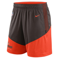 Cleveland Browns Sideline Primary Lockup Performance Shorts Brown/Orange | Nike for Sale