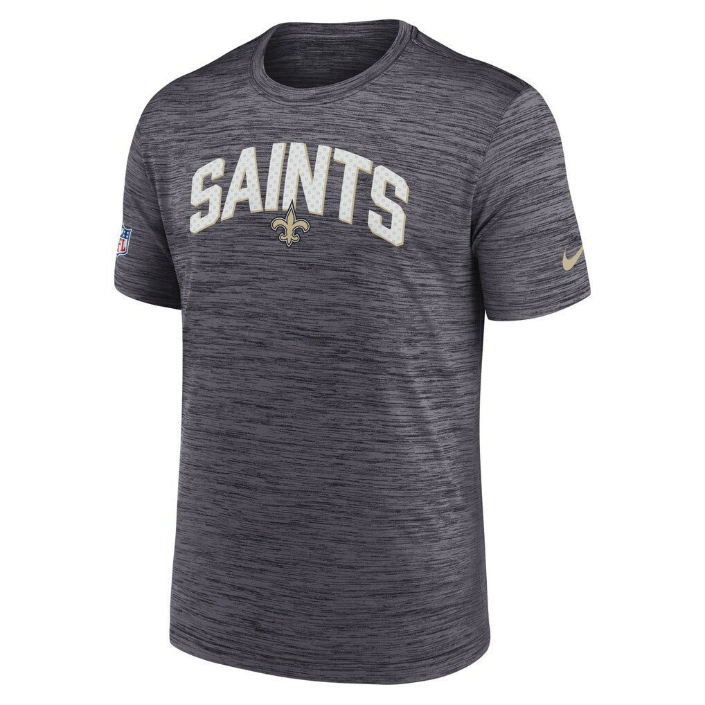 New Orleans Saints Sideline Velocity Athletic Stack Performance T-Shirt Black | Nike for Sale