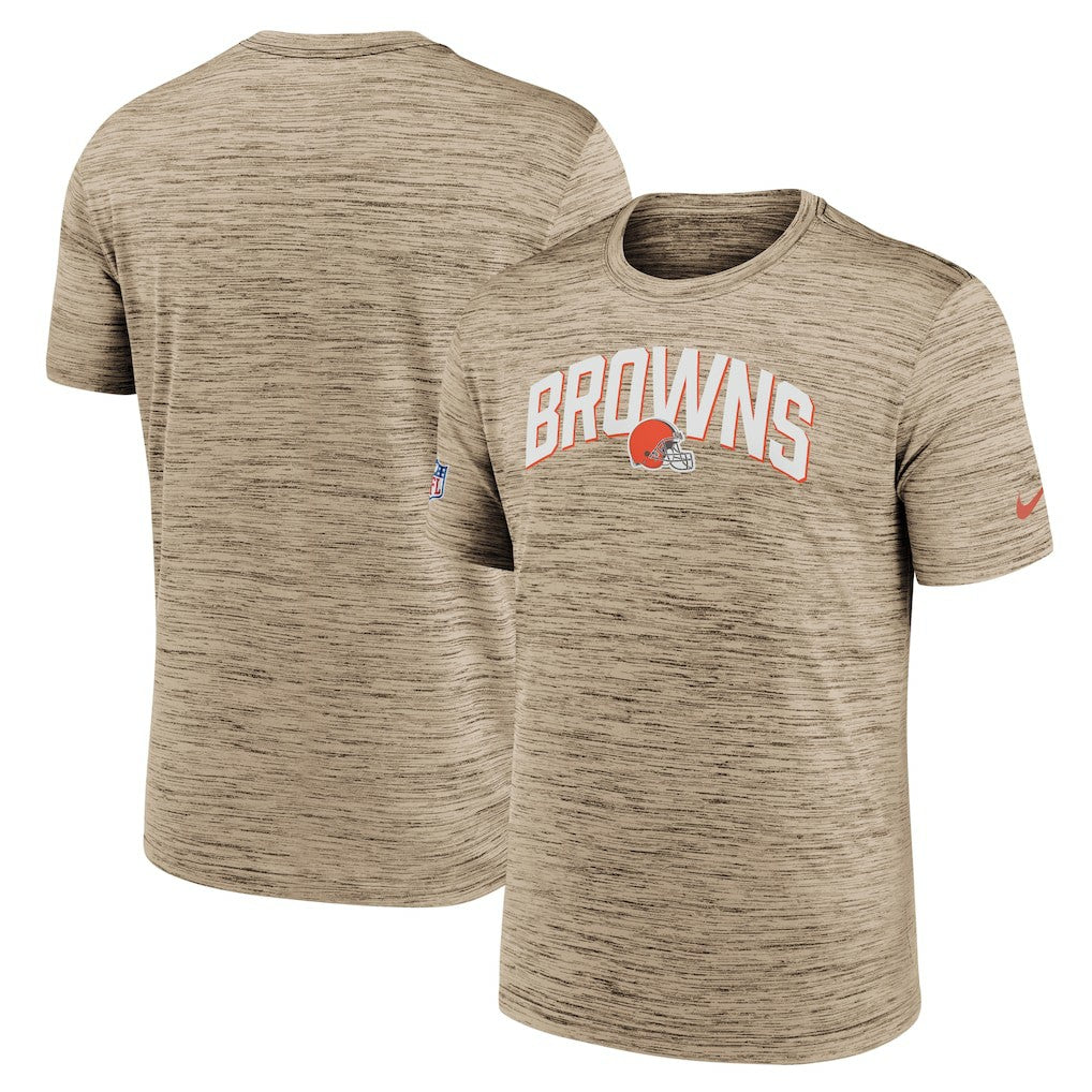 Cleveland Browns Sideline Velocity Athletic Stack Performance T-Shirt Brown | Nike for Sale