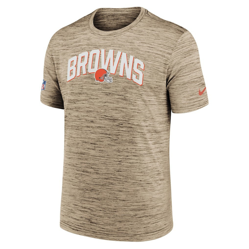 Cleveland Browns Sideline Velocity Athletic Stack Performance T-Shirt Brown | Nike for Sale