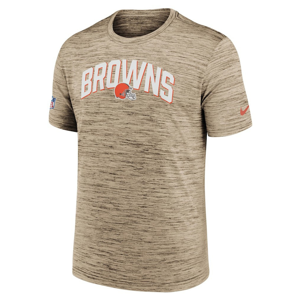 Cleveland Browns Sideline Velocity Athletic Stack Performance T-Shirt Brown | Nike for Sale