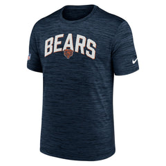 Chicago Bears Sideline Velocity Athletic Stack Performance T-Shirt Navy | Nike for Sale