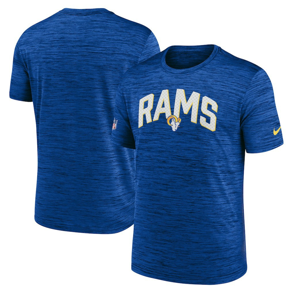 Los Angeles Rams Sideline Velocity Athletic Stack Performance T-Shirt Royal | Nike for Sale