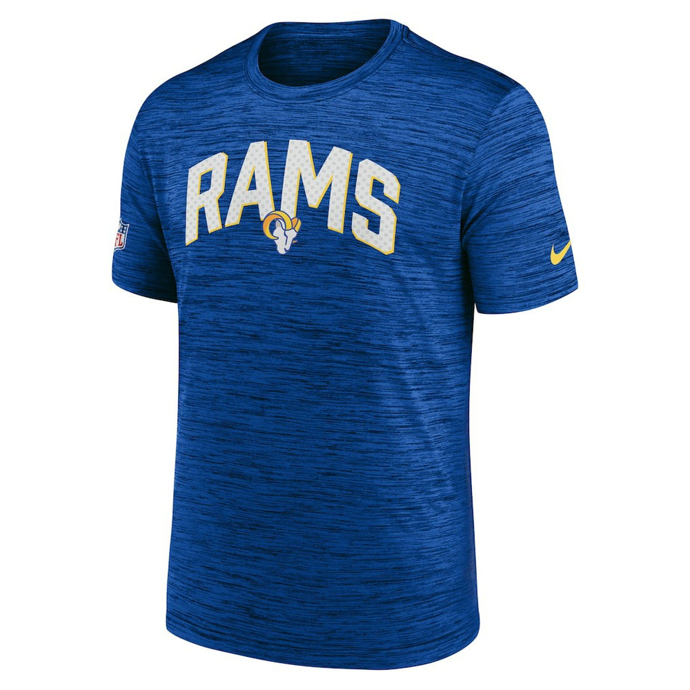 Los Angeles Rams Sideline Velocity Athletic Stack Performance T-Shirt Royal | Nike for Sale